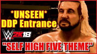 DDP WWE 2K18 Entrance With Original Self High Five Theme [upl. by Ailema]