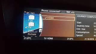 BMW E65 HDMI Input via DVBT modulator [upl. by Sherburn]