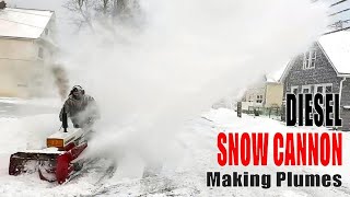 Diesel Snow Blower  Gravely Snow Cannon [upl. by Anniken]