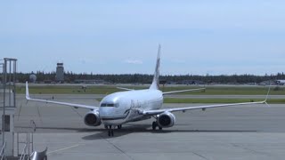 Alaska Airlines Boeing 737800  Takeoff Fairbanks  Land in Anchorage [upl. by Tohcnarf343]