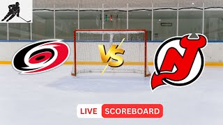 Carolina Hurricanes VS New Jersey Devils  NHL Live Scoreboard [upl. by Enad]