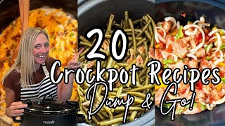 20 DUMP amp GO CROCKPOT DINNERS  The Easiest Crockpot Recipes [upl. by Annaihs]