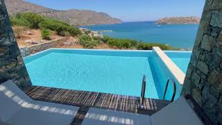 Blue Palace Plaka Elounda a Luxury Collection Resort Crete Deluxe Suite Private pool room tour [upl. by Regazzi]