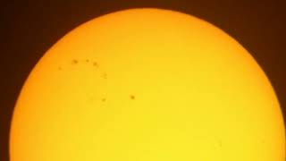 Soleil  Bresser Messier 1021000  oc 28mm  Zoom 35 x Smartphone 26 oct 24  Vidéo non traitée 2 [upl. by Enixam]