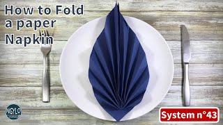 How to fold a paper Napkin  Fan  Napkin Folding [upl. by Kantos415]