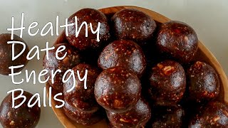 Date Energy Balls  Healthy Date Energy Bites  Energy Balls  Easy Energy Balls Recipe [upl. by Leynad]