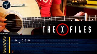 quotLos Expedientes Secretos Xquot GUITARRA Tutorial HD Arpegio X FILES [upl. by Stevy]