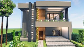 Minecraft  Casa Moderna Luxuosa  Tutorial Manyacraft [upl. by Nisotawulo]