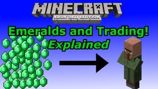 Minecraft Xbox 360 Emeralds amp Trading Explained [upl. by Suoivatnod806]