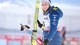 Stina Nilsson wins a gold medal for Sweden  cross country skier At Winter Olympics in Pyeongchang [upl. by Domph]