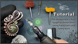 Jewelry polishing process from rough to mirror shine using manual and rotary tools [upl. by Annayak]