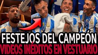 ¡ASÍ FESTEJÓ ARGENTINA CAMPEON en los VESTUARIOS videos inéditos [upl. by Westfall]