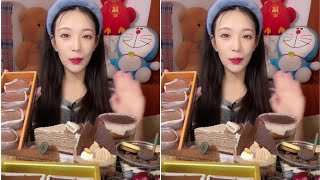 asmr chocolate cake dessert mukbangeatingsounds 🍨asmr chocolate cake eatingsounds [upl. by Novyert]