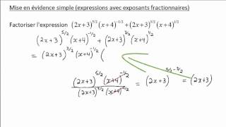 Factorisation dune expression algébrique [upl. by Nioe387]