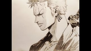 Roronoa Zoro  One Piece  Pencil Drawing Timelapse No 26 [upl. by Devonna]