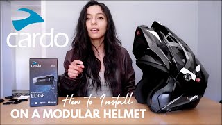 How to Install a Cardo Packtalk Edge on Modular Helmet [upl. by Tuinenga]