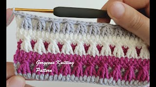 Gorgeous Knitting Pattern  Crochet knitted blanket pattern [upl. by Assillam]