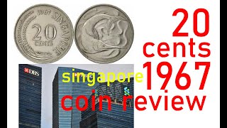 20cents 1967 SINGAPORE Silver Coin Review  coin collecting  old silver coins [upl. by Earised575]