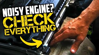 NOISY ENGINE amp How To Diagnose  Knocking squealing Whining Pinging Rattling Hissing Groan [upl. by Souvaine633]