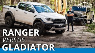 Ford Ranger Raptor v Jeep Gladiator Rubicon 2021 Comparison Test carsalescomau [upl. by Utas]