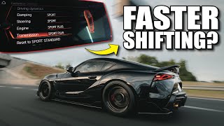 CODING FASTER SHIFTING INTO MY SUPRA Bimmercode A90 Sport Plus Function [upl. by Cusick]