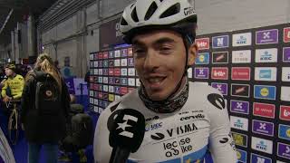 Christophe Laporte  Interview au départ  Omloop Het Nieuwsblad 2024 [upl. by Latihs793]