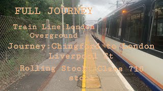 London Overground from Chingford to London Liverpool St  Full Journey ￼ [upl. by Anissa831]