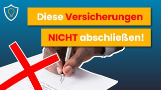 5 sinnlose Versicherungen nicht abschließen [upl. by Ahsitaf]