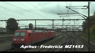 Führerstandsmitfahrt Dänemark  Førerrumstur Danmark Aarhus  Fredericia mit MZ1453 [upl. by Elleved]