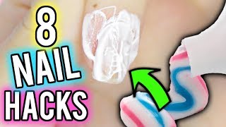 8 Nail Hacks PERFECT For Beginners [upl. by Ahtaga904]