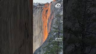 Annual firefall phenomenon captured at Yosemite National Park [upl. by Alracal712]