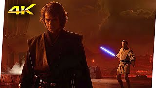 ObiWan vs Anakin  Duelo En Mustafar  Star Wars  La Venganza De Los Sith 2005 Clip 4K Ultra HD [upl. by Asquith]