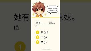 Chinese Quiz for Beginners  HSK 1  Grammar Measure Words Chinese pinyin learnChinese [upl. by Harvison]