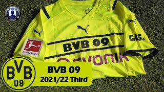 Borussia Dortmund 202122 Third Jersey Unboxing Review  Try on Fofoshop BVB09 Dortmund Reus [upl. by Abshier]