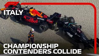 Verstappen amp Hamilton Clash at Monza  2021 Italian Grand Prix [upl. by Saint553]