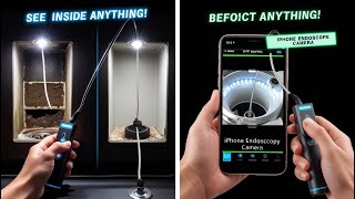 iPhone Endoscopy Camera with Lights｜Borescope Camera with 8 LED Lights｜Rassell View [upl. by Nevile]