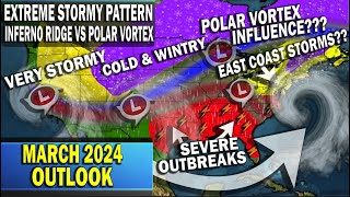 March Winter Storm Outlook Polar Vortex amp Inferno Ridge Clash to Bring Severe Weather amp Big Snow [upl. by Odinevneib161]