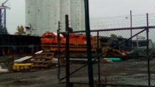 Rainy Afternoon EASTBOUND FWLI CFERCPE RailSteelMixed FreightGrain Train 11042024 [upl. by Hubie]