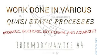 English  हिन्दी  WORK DONE IN ISOBARIC ISOCHORIC ISOTHERMAL AND ADIABATIC PROCESSES [upl. by Deeraf]