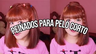 Peinados fáciles para pelo corto con flequillo 💜 La chica [upl. by Hege]