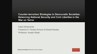 Katie DiClemente CounterTerrorism Strategies in Democracies National Security amp Civil Liberties [upl. by Oirtemed634]