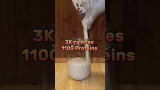 Bulking shake 3000 calories 😱 bulk diet bodybuilding [upl. by Ididn648]