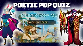 Poetic Pop Quiz Answers Day 3  4 AFK ARENA [upl. by Siram]