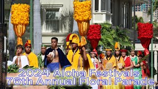 2024 Aloha Festivals  The 76th Floral Parade  Waikiki Oahu Hawaii  Photo Collection 4K [upl. by Dirrej837]