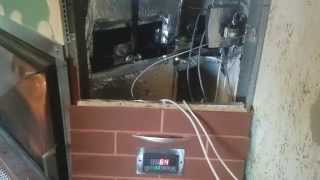 Automatic throttle control of fireplace with a water jacket [upl. by Daryle980]