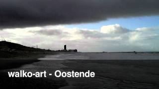 Blick auf Oostende Bredene Strand Ostend WestVlaanderen Westflandern Beach [upl. by Tolmach]