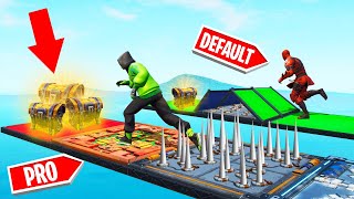 PRO vs DEFAULT DEATHRUN Challenge In FORTNITE [upl. by Ahcsropal]