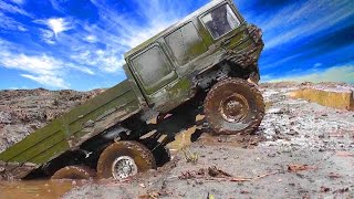 RC TRUCKS OFF Road MUD Terrain  Scale model MAN Truck 6x6 Hummer Tamiya Pajero Axial HPI [upl. by Annaesor248]