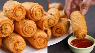 POTATO ROLL SAMOSA  ALOO SAMOSA  EASY POTATO SNACKS  N’Oven [upl. by Nehpets]