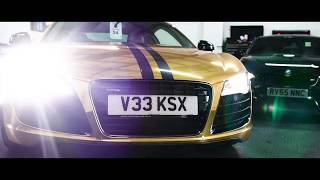 Audi R8 V8 wrapped in Gold Chrome [upl. by Marsh852]